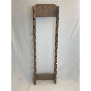 Wooden Wall Mount Baseball Cap Rack Storage Solid Wood Holds 20 Hats 34"